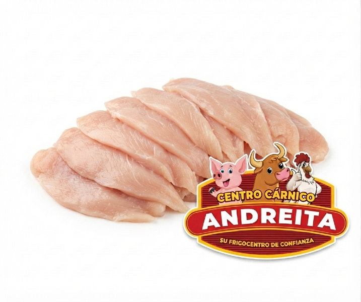 Pechuga de pollo fileteada